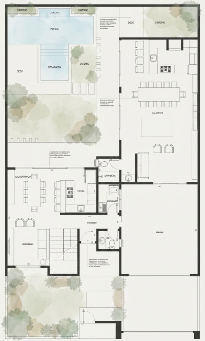 Residenza Keta, pianta del piano terra