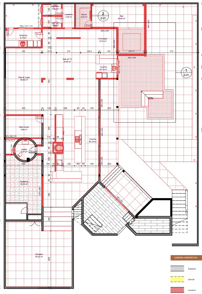 Casa Clema, pianta di costruzione